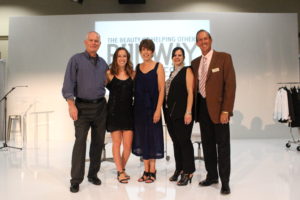 The Wiese family, underwriters of RUNWAY, with JFCS Executive Director Kathryn Miles and Board President Rob Feldman